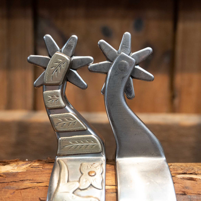 Jasper Scribner Silver Mounted 7pt. Spurs