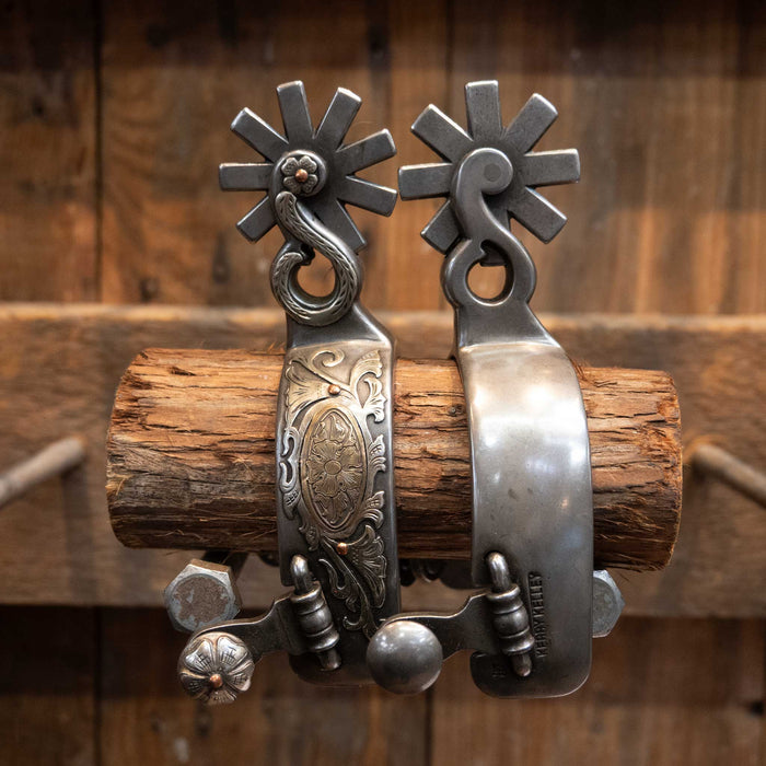 Kerry Kelley Silver Mounted 8pt Chihuahua Spurs