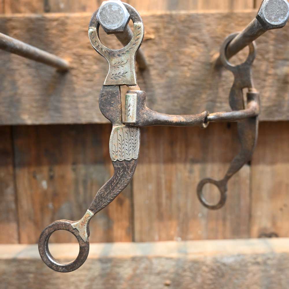 HEFLIN  - Silver Mounted Shanked Snaffle Bit -  TI1150