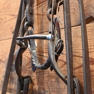 Bridle Rig - Kerry Kelley Silver Mounted "Fancy Bit Line" Shanked SnaffleBit RIG925 Tack - Rigs Kerry Kelley