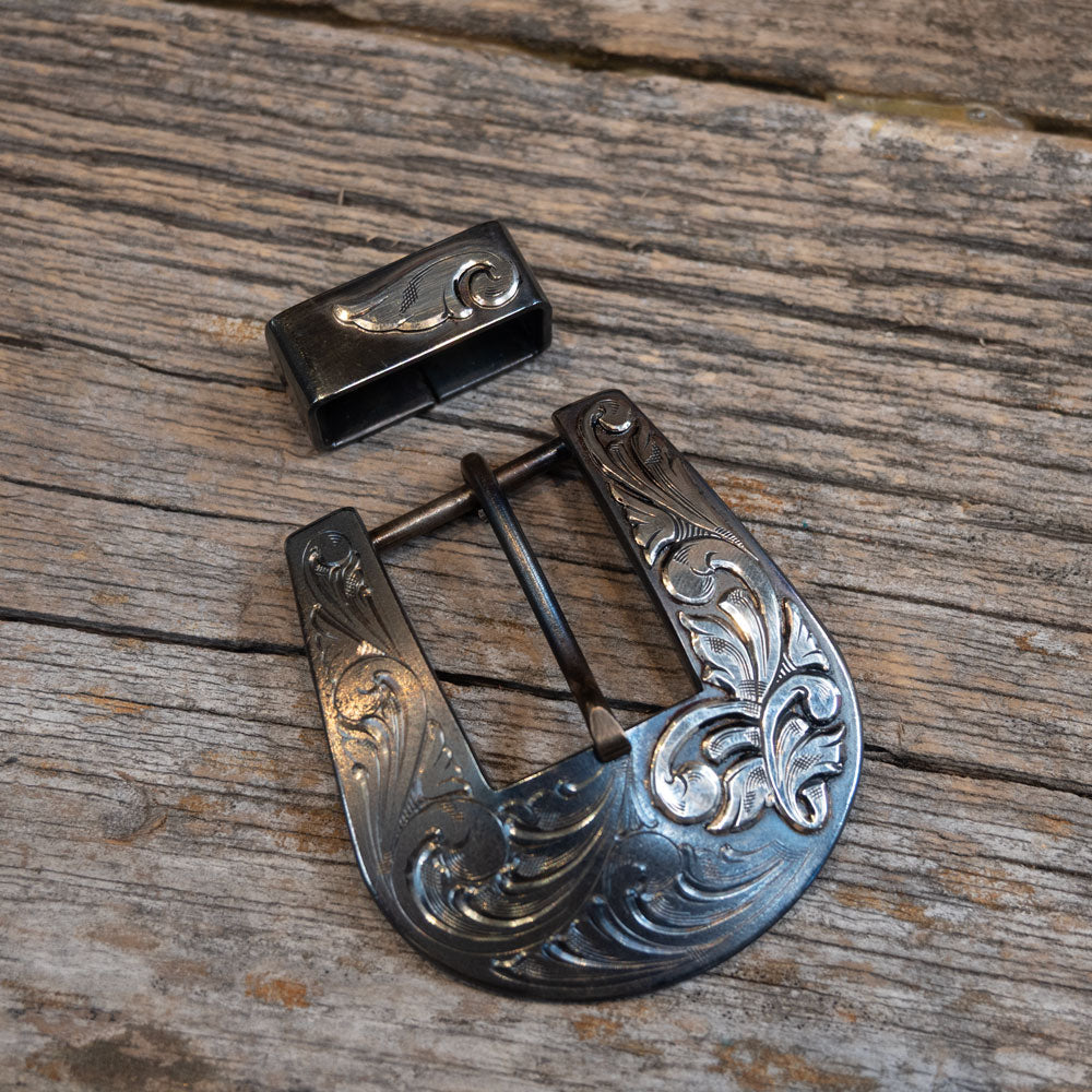 KOENIG 2pc. Mounted Silver & Copper Buckle