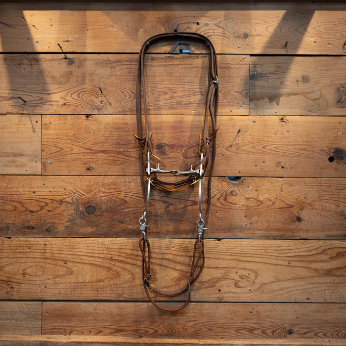 Silver Mounted Shanked Snaffle Bridle Rig Tack - Rigs MISC