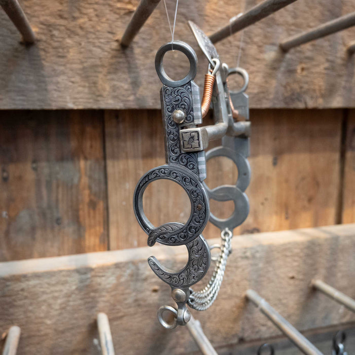 Troy Flaharty Silver Engraved Spade Bit