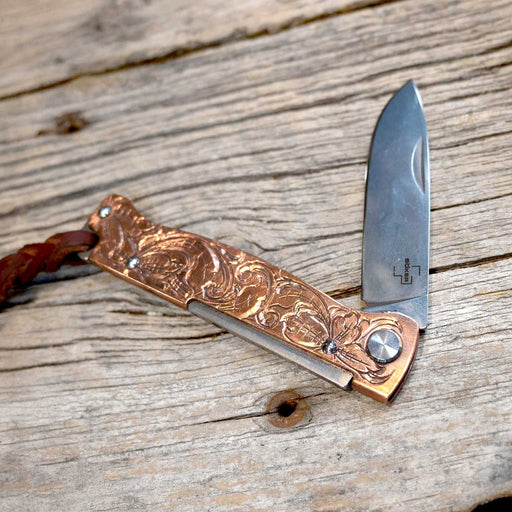 Kamphaus Copper Engraved Pocket Knife 018 Knives Kamphaus