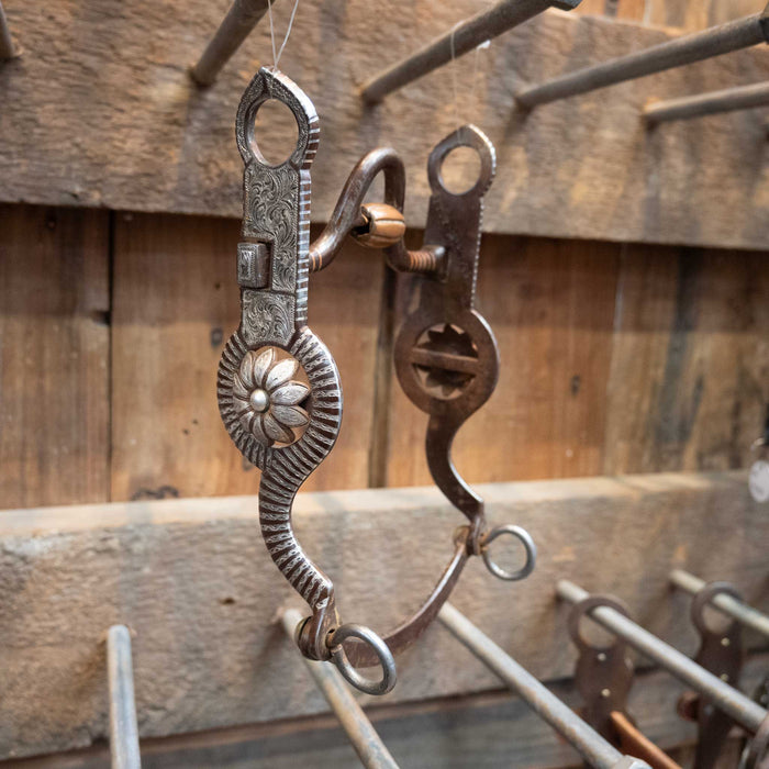 Beautiful FRANCO Mounted & Inlayed Silver Bit