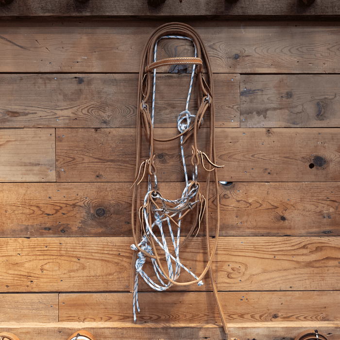Cow Horse Supply O-Ring DL Twist Snaffle Bridle Rig