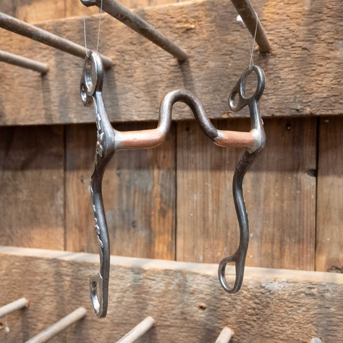 Silver Mounted Ron Tollison Solid Port Bit w/ Copper Bars