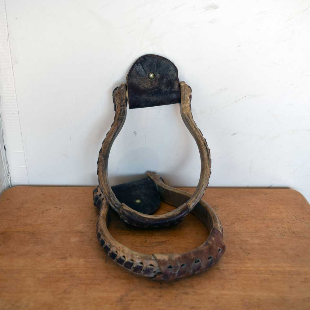 Used Round Rawhide Stirrups Sale Barn Teskeys   