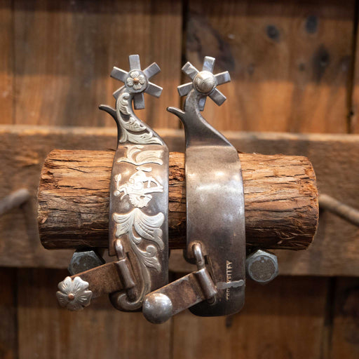 Kerry Kelley Silver Mounted 6pt. Spurs Tack - Spurs Kerry Kelley