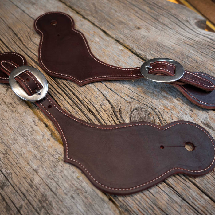 Handmade Ross Bullinger Burgundy Spur Straps