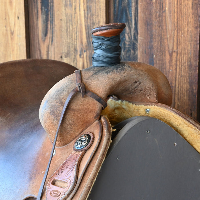 14" USED JEFF SMITH TEAM ROPING SADDLE