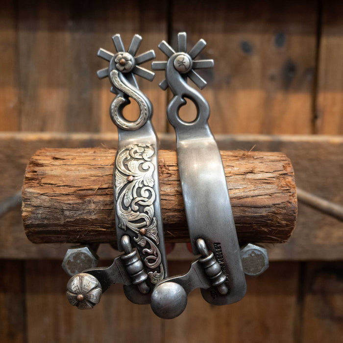 Kerry Kelley Silver Mounted 8pt Spurs