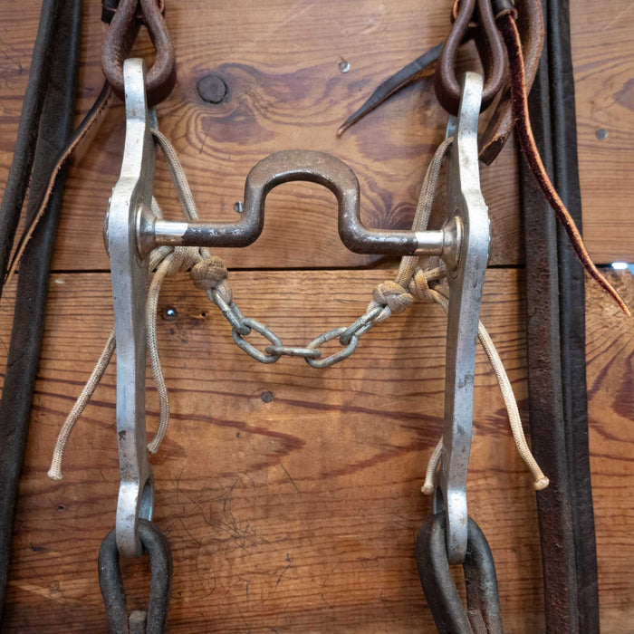 Flat Port Bridle Rig w/Split Ear Headstall Sale Barn Rockin P