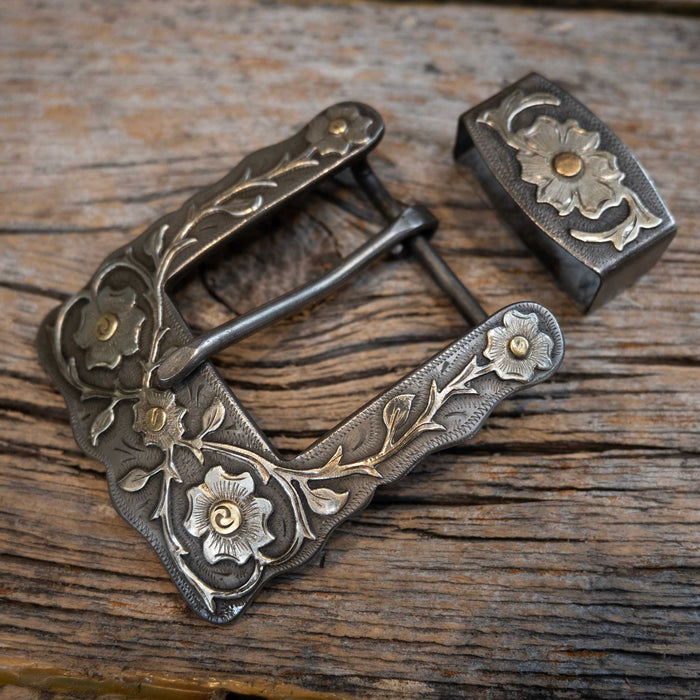 Scribner 2 Pc. Floral  & Branch Design Buckle 037