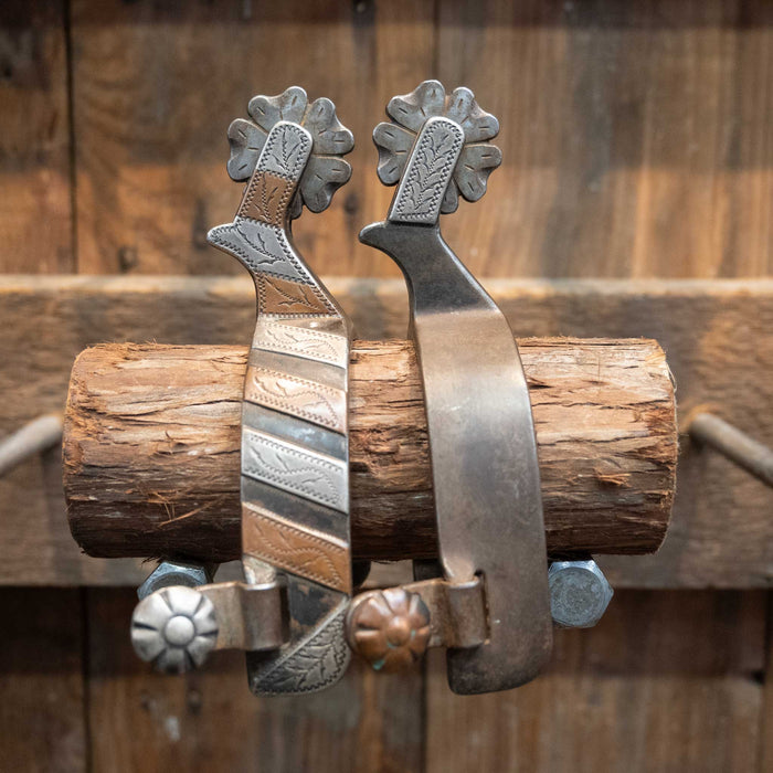 Ray Anderson Silver & Cooper Bars Mounted Spur