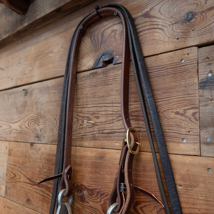 Flat Port Bridle Rig w/Split Ear Headstall Sale Barn Rockin P