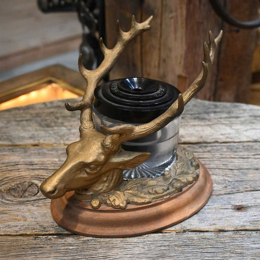 Vintage 1900's Sengbush Cast Iron Elk Inkwell Collectibles SENGBUSH