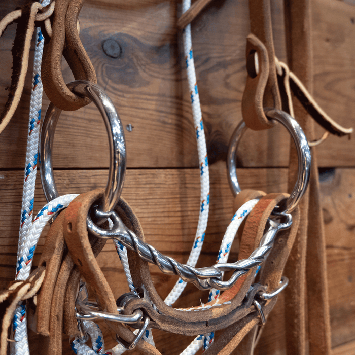Cow Horse Supply O-Ring DL Twist Snaffle Bridle Rig