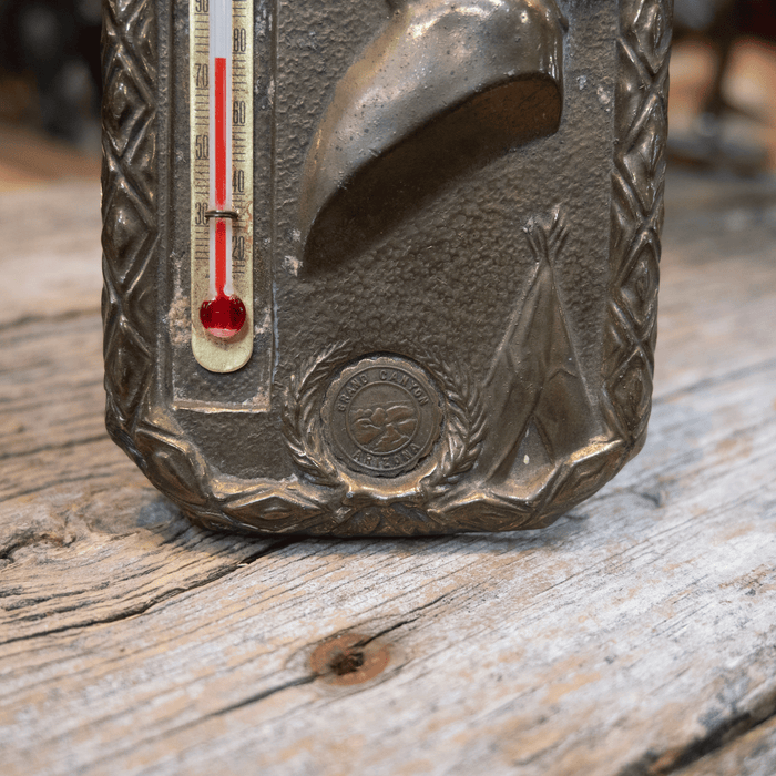 Vintage Solid Brass Thermometer - Works 879