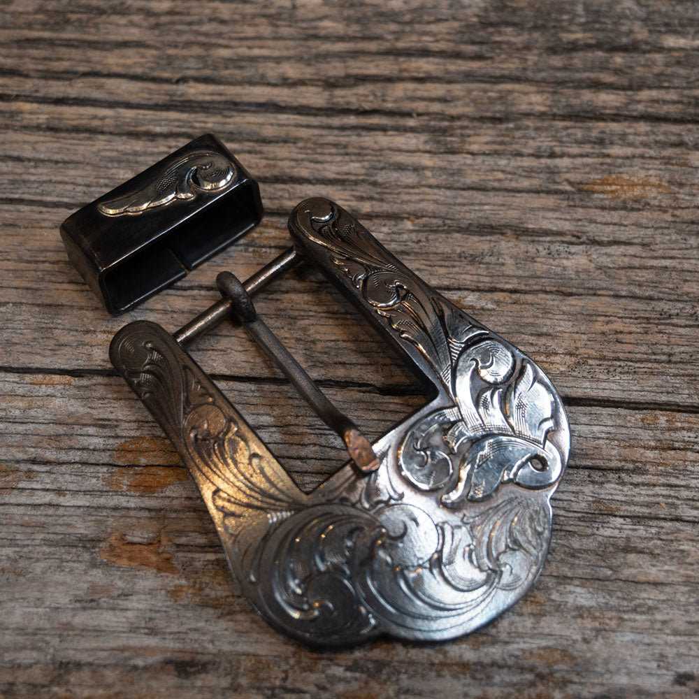 KOENIG 2pc. Mounted Silver & Copper Buckle