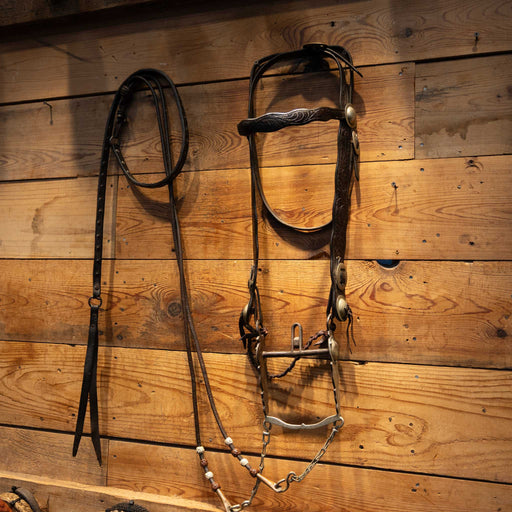 Vintage Old West Bridle Rig w/Silver Mounted Bit Tack - Rigs MISC