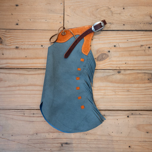 Kid's Blue Roughout Chaps Tack - Chaps & Chinks Jeremiah Miller