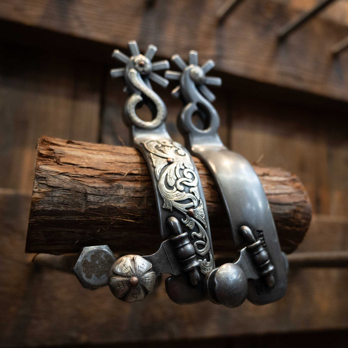 Kerry Kelley Silver Mounted 8pt Spurs