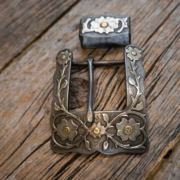Scribner 2 Pc. Floral  & Branch Design Buckle 037