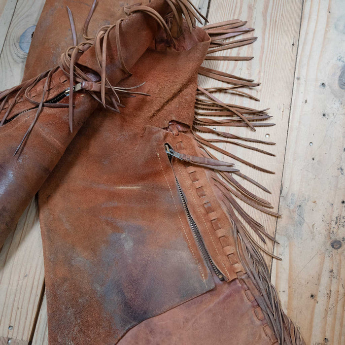 Oliver Saddle Shop Roughout Chaps Tack - Chaps & Chinks Oliver Saddle Shop