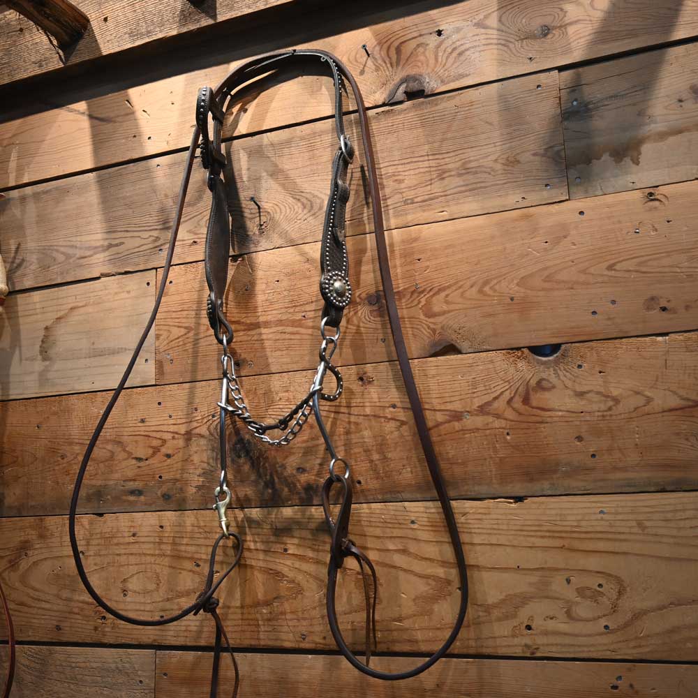 Bridle Rig -3 Piece Twisted Wire with Dogbone - Gag- Bit SBR402 Sale Barn MISC   