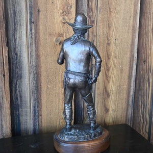 "Drop It" Sculptured Bronze Cowboy Created by Jack Bryant _CA564 Collectibles Teskeys   