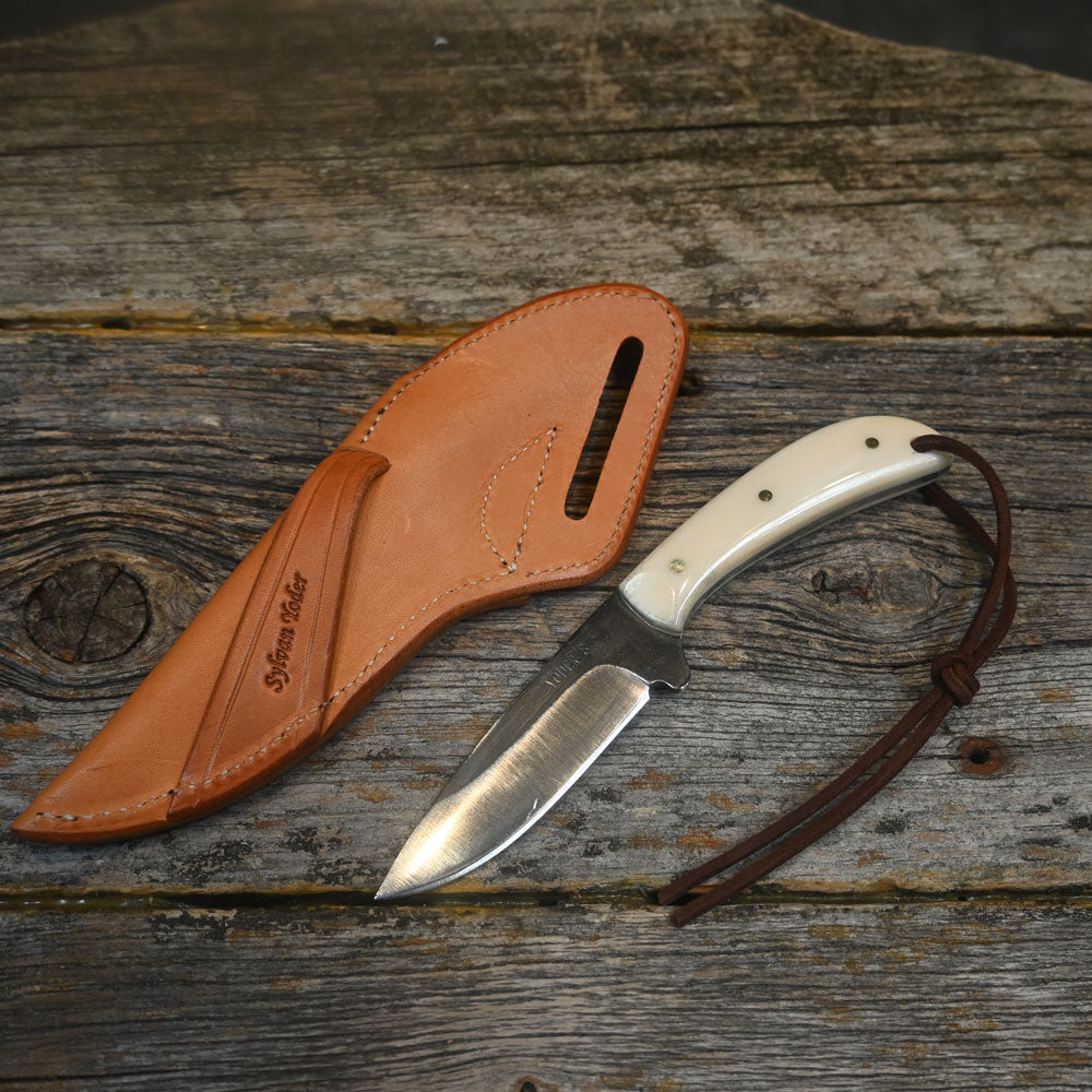 Sylvan Yoder Handmade Knife with Leather Sheath SY003 Knives SYLVAN YODER   