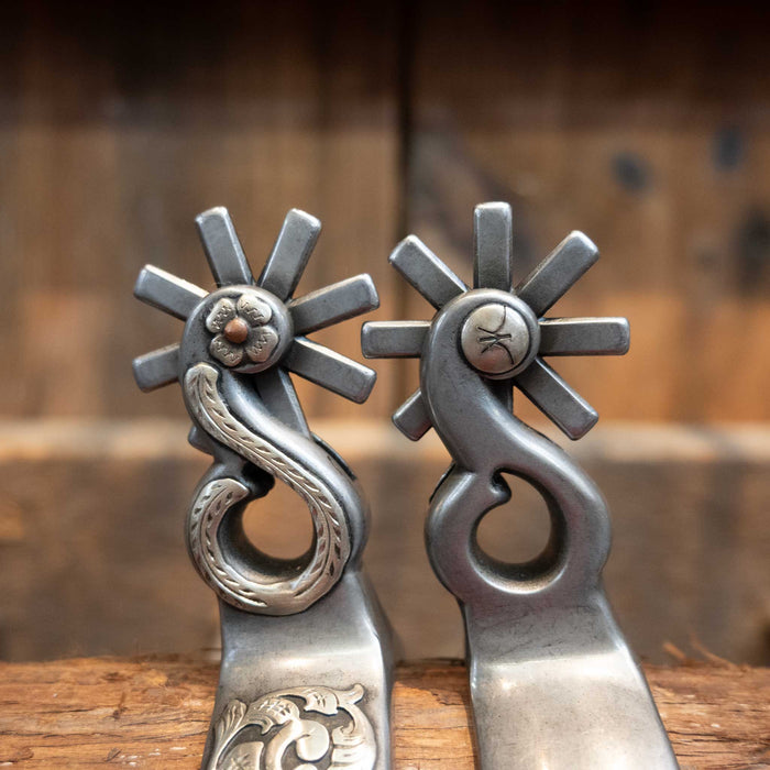 Kerry Kelley Silver Mounted 8pt Spurs