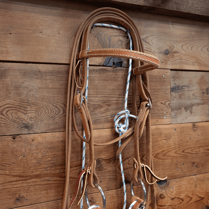 Cow Horse Supply O-Ring DL Twist Snaffle Bridle Rig