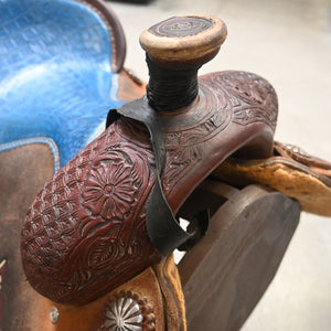 14" USED TESKEY'S ROPING SADDLE