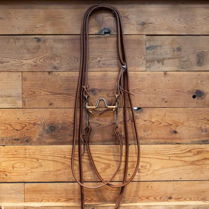 Cowpuncher Solid Port Bridle Rig w/ Split Ear Headstall Tack - Rigs Cowpuncher