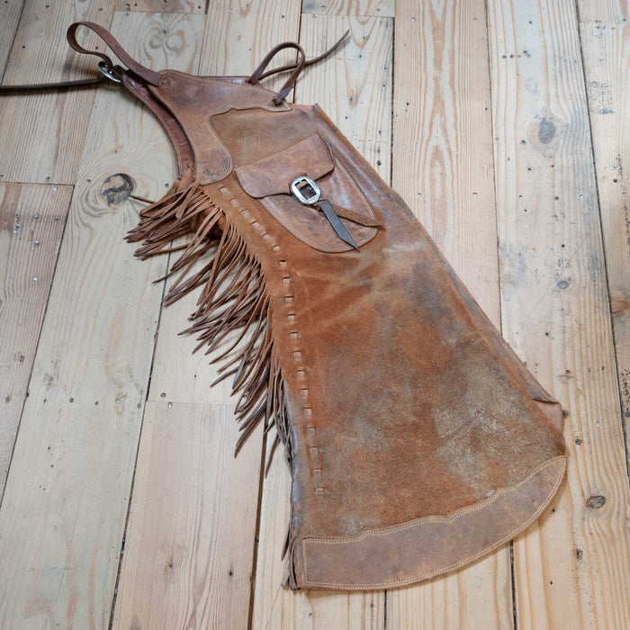 Oliver Saddle Shop Roughout Chaps Tack - Chaps & Chinks Oliver Saddle Shop