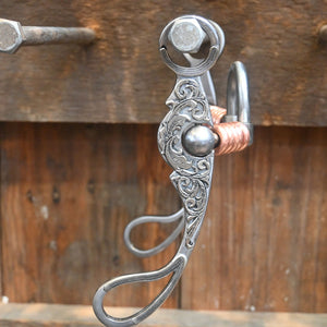 Kamphaus Silver Engraved Correction with Copper Rings Bit TI1008 Tack - Bits Kamphaus   