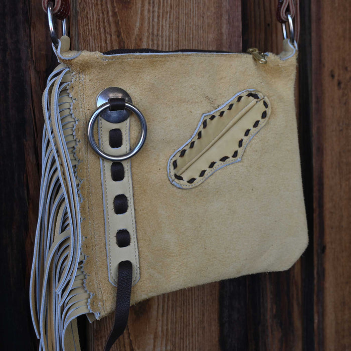 Handmade "Mellow Yellow" Crossbody Chap Purse