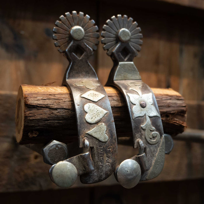 Jeff Payne Silver Mounted 20pt. Spurs