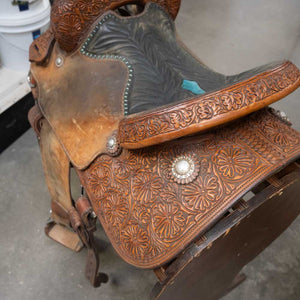 14" USED D.W. BARNES BARREL SADDLE Saddles D.W Barnes   