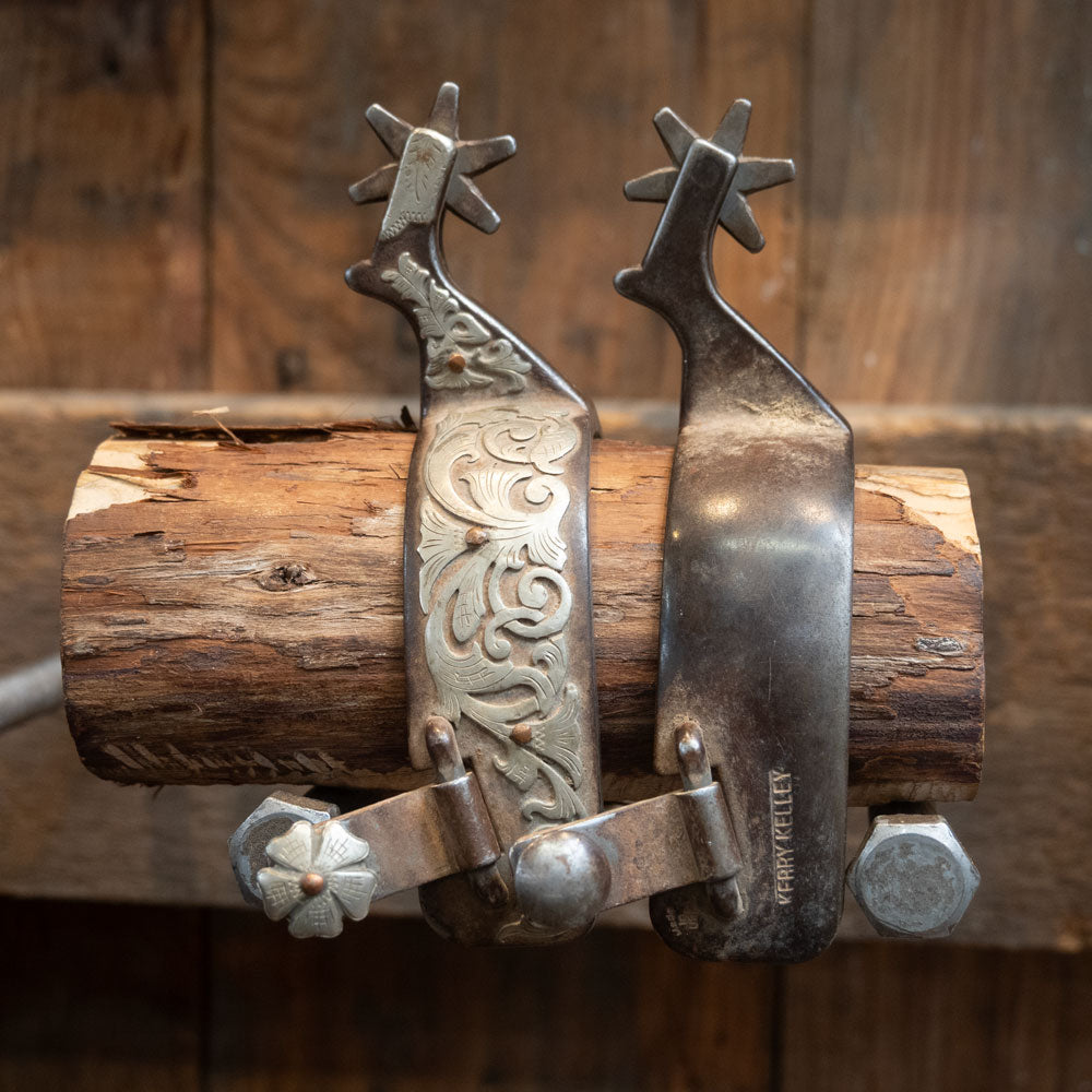 Kerry Kelley Silver & Copper Mounted Spurs 969