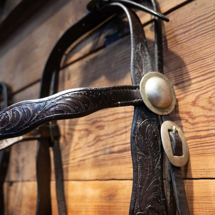 Vintage Old West Bridle Rig w/Silver Mounted Bit Tack - Rigs MISC