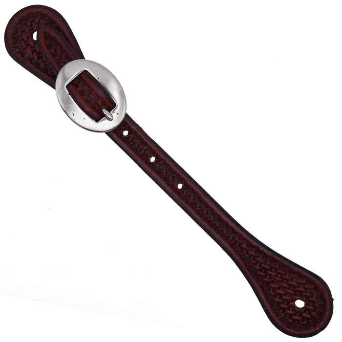 Teskey's Youth Basket Stamped Straight Spur Straps