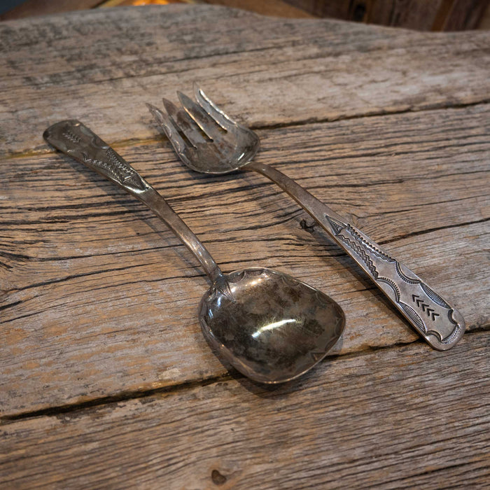 Navajo Sterling Silver Serving set Spoon & Fork