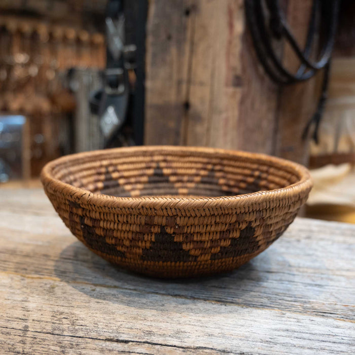 Vintage Apache Hand-Woven Basket