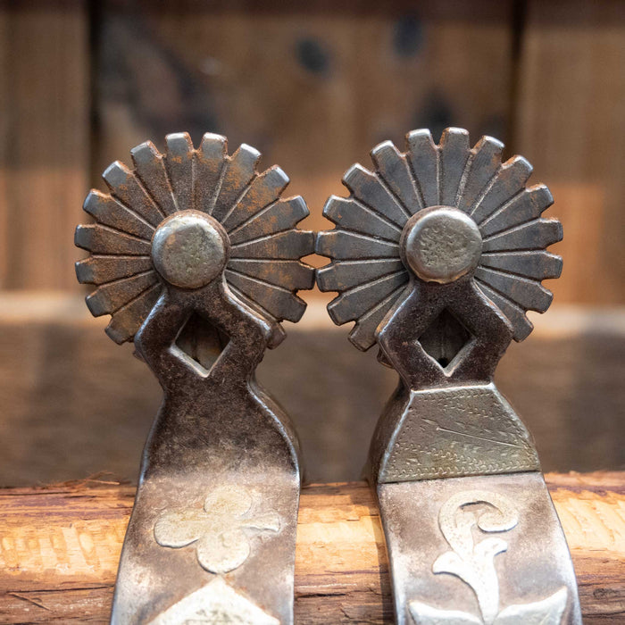 Jeff Payne Silver Mounted 20pt. Spurs