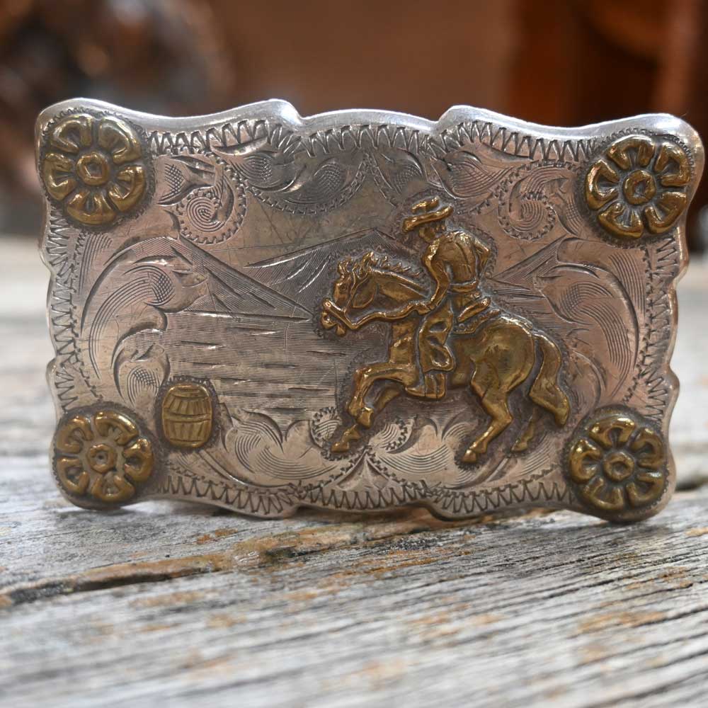 Vintage Western Handmade Sterling Silver and Brass Buckle _CA924 ACCESSORIES - Additional Accessories - Buckles MISC   