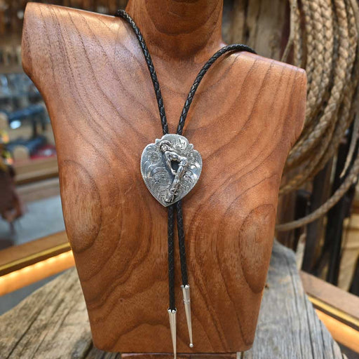 Comstock Heritage - Sterling Silver Lady Figure Bolo Tie 030 ACCESSORIES - Additional Accessories - Buckles Comstock Heritage   