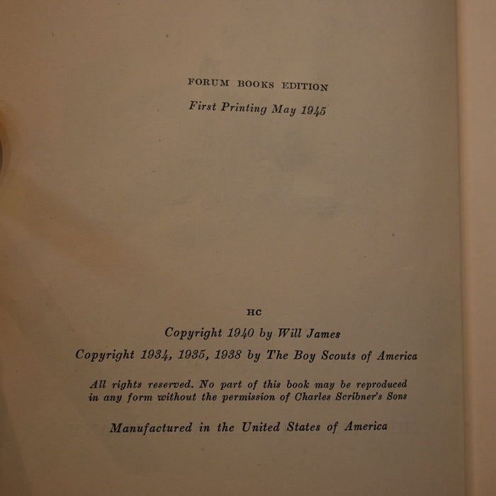 Will James Vintage 1940's Western Book "Horse I've Known" Collectibles WILL JAMES